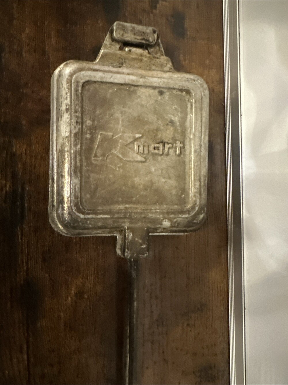 vintage KMart-branded camp cooker, pie iron, hobo pie maker, mountain pie iron